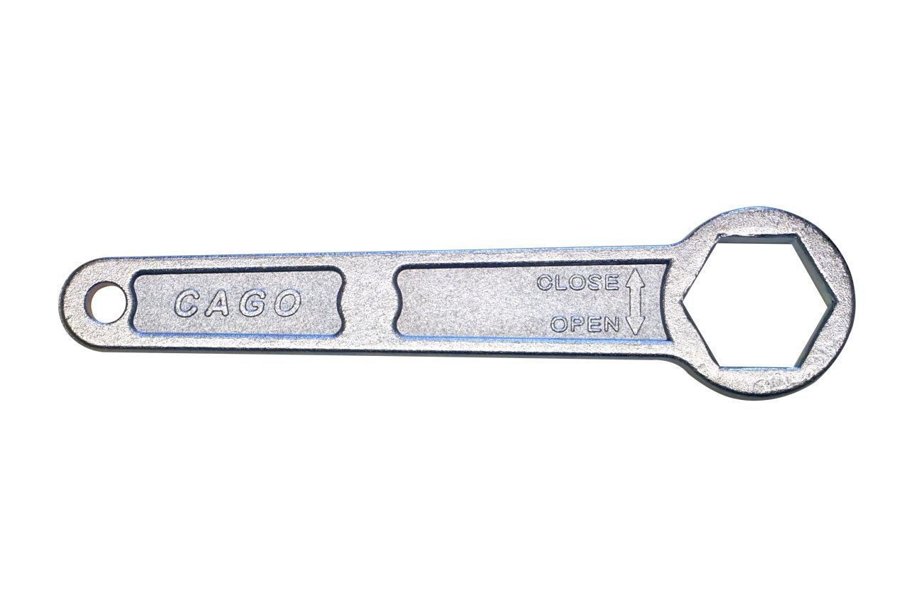 BlueCraft Ringschlüssel, Ring- Gasflaschenschlüssel für die Stahl-Kappe der technischen Gase wie z.B. Argon von BlueCraft