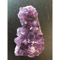 Amethyst Kristall Druzy Cluster Rohstein Fairy Carving Tief Lila Brasilianisch von BlueCrystalRockShop