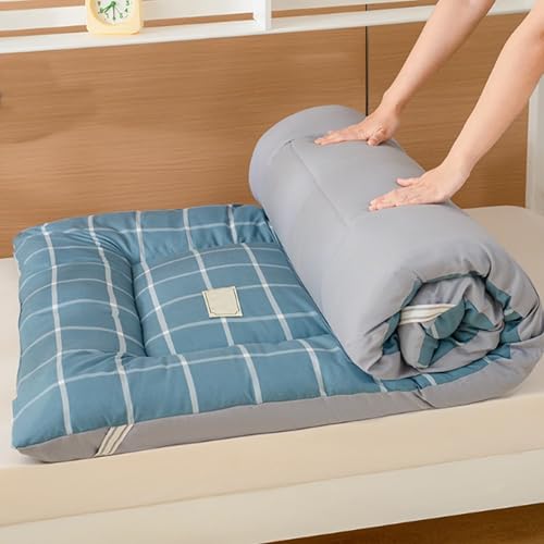 Futon-Bodenmatratze, Japanische Zusammenklappbare, Aufrollbare Isomatte, Studentenwohnheim, Gäste-Tatami-Matte for Einzel- Und Doppelbetten von BlueDog