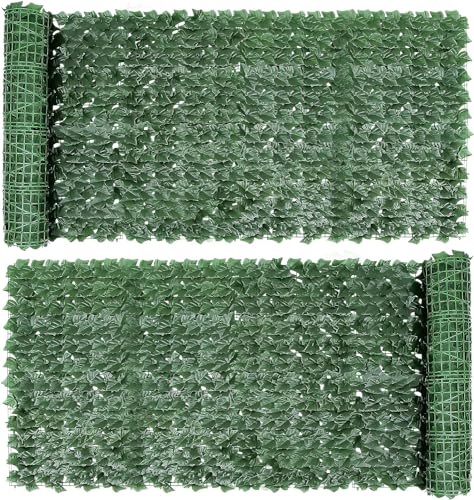 2 Stück Künstlicher Efeu Sichtschutzzaun, 3m x 1m Künstliche Hecke Sichtschutz, Balkon Sichtschutz Efeu, Erweiterbarer Sichtschutz zaun Blätter, UV-Verblassungsschutz für Balkon, Garten, Sichtschutz 2 Stück Künstlicher Efeu Sichtschutzzaun, 3m x 1m Künstliche Hecke Sichtschutz, Balkon Sichtschutz Efeu, Erweiterbarer Sichtschutz zaun Blätter, UV-Verblassungsschutz für Balkon, Garten, Sichtschutz von BlueEour