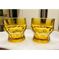Vintage Anker Hocking Wabenmuster Gläser/Becher | 2Er Set von BlueEyedBees