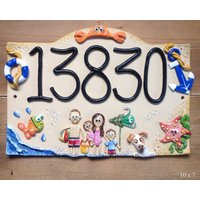 Familienname Strandhaus Schild, Adressnummer Und Namensschild, Keramik, Oder Hut Design Familienname Strandhaus Schild, Adressnummer Und Namensschild, Keramik, Oder Hut Design von BlueFishStudiosShop