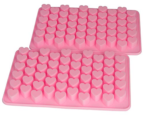 BlueFox 2er Set Silikonform Herzchen Silikon Herzlein Eiswürfel Pralinenform Silikon min Herzform Silicone Seife Zuckerguss, Farbe: Pink BlueFox 2er Set Silikonform Herzchen Silikon Herzlein Eiswürfel Pralinenform Silikon min Herzform Silicone Seife Zuckerguss, Farbe: Pink von BlueFox