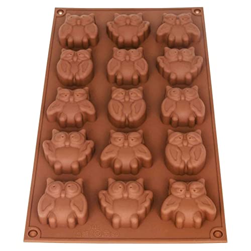 Pralinenform Silikonform Eule I 2 Formen | Silikon Eiswürfelform I Eulenform I Schokoladenform I Förmchen I Backform I Chocolate Mold I 30 x 18 x 2cm I Tiere, Vogel I BPA-frei I Farbe: Braun Pralinenform Silikonform Eule I 2 Formen | Silikon Eiswürfelform I Eulenform I Schokoladenform I Förmchen I Backform I Chocolate Mold I 30 x 18 x 2cm I Tiere, Vogel I BPA-frei I Farbe: Braun von BlueFox