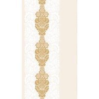 Ananas Marimekko Tischtuch in Gold, Weiß Und Magnolia von BlueHamster