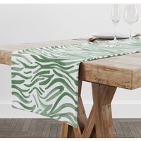 Grüner Tischläufer Für Esszimmer - Und Küchentisch, Tischdekoration Bauernhausdekor, Event-Dekor Hochzeit Babyparty von BlueHavenDecor