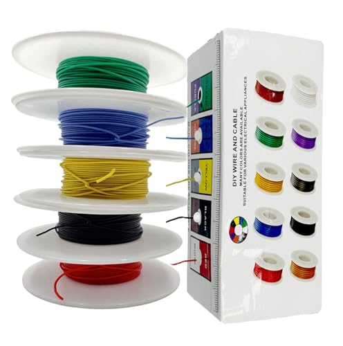 BlueMW 30AWG Silikon Leitungen Draht 5 Farbe Spule Elektronik Kabel Set 10 Meter/Spule für DIY RC Flugzeuge BlueMW 30AWG Silikon Leitungen Draht 5 Farbe Spule Elektronik Kabel Set 10 Meter/Spule für DIY RC Flugzeuge von BlueMW