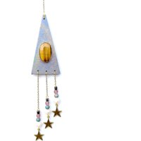 Tigerauge Wandbehang Kristall Deko Edelstein Fenster Charm Sterne Hämatit Perle Handarbeit von BlueMoonTrinketShop