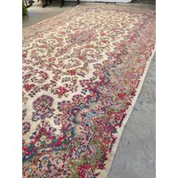 9'6 X 18'4 Vintage Oversize Floral Teppich #2097/10X18 Großer Kleiner von BlueParakeetRugs