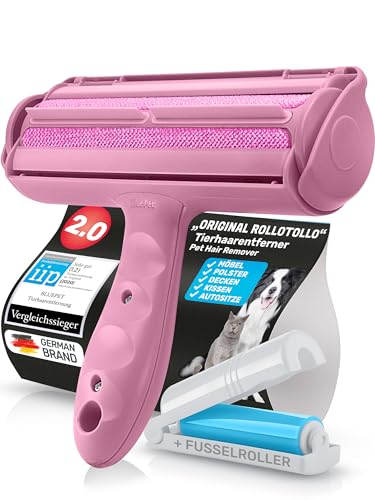 BluePet Original Tierhaarentferner inkl. Mini Fusselbürste für Kleidung I Wiederverwendbare Fusselrolle um Tierhaare, Katzenhaare, Hundehaare entfernen I Abwaschbar, Wiederverwendbar, Lint Remover von BluePet