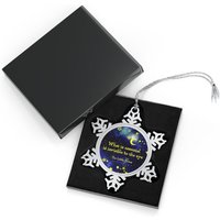 Blauer Himmel Und Sterne, Der Kleine Prinz Zitat, Schneeflocken Ornament, Mond Sterne Weihnachtsgeschenk, Weihnachtsdekoration von BlueWaterSongs