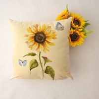 Sonnenblumen Kissenbezüge, Bauernhaus Vintage Kissen, Sommer Dekor, Blumen Kissenbezug, Kissenbezüge von BlueWaterSongs