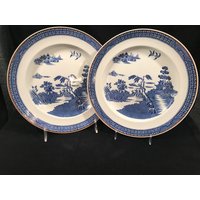 Pr-stände Blue Willow Silicon China Made in 1925 10" Speiseteller von BlueWillowAntiqueATL