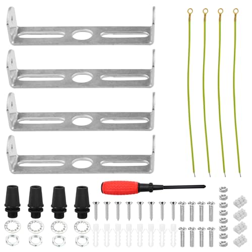 BlueXP 115mm Deckenleuchte Halterung Kit 4 Stück Leuchten-Montagehalterung Ersatzzubehör Metall Deckenlampe Halterung mit Schrauben-Deckenleuchte Platte Halter für Festsetzung Hängeleuchte Wandleuchte von BlueXP