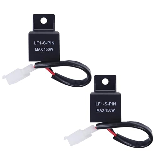 BlueXP 2 Stück LED Blinkerrelais 2 Polig 12V Universal LED Motorrad Blinker Relais Lastunabhängiges Blinkerrelais Blinkgergeber Blinkrelais Blinkfrequenzkontroll- Relais für Motorrad Blinker von BlueXP