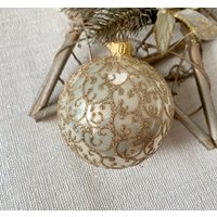 Christbaumkugel Ornament, Handbemalte Weihnachtskugeln, Handarbeit von BluebirdbyRobin