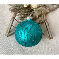 Christbaumkugel Ornament, Handbemalte Weihnachtskugeln, Handarbeit von BluebirdbyRobin