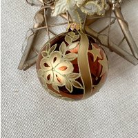 Christbaumkugel Ornament, Handbemalte Weihnachtskugeln, Handarbeit von BluebirdbyRobin