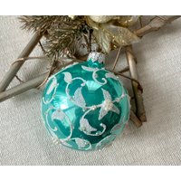 Christbaumkugel Ornament, Handbemalte Weihnachtskugeln, Handarbeit von BluebirdbyRobin