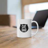Katzen-Dad-Becher, Katzen-Dad-Kaffeebecher, Geschenk Von Der Katze, Katzen-Vater-Geschenk, Teebecher-Keramikbecher 11 Unzen von Bluebubbly