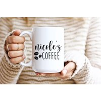 Personalisierte Kaffeetasse, Individuelle Bistrotasse, Gravur Büro Geschenk, Muttertag, Vatertag, Freundschaft, Danke, Großmutter, Vater, Mutter von Bluebubbly