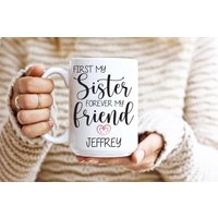 Personalisierte Schwester Geschenk Für Weihnachtsgeschenk Tasse Stiefschwester Kaffeetasse Geburtstagsgeschenk Hochzeitsgeschenk von Bluebubbly