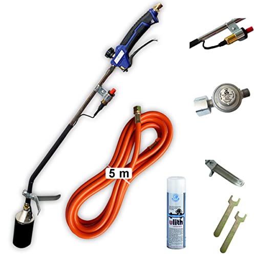 Bluecraft - Abflammgerät mit Piezozündung Unkrautvernichter 69 kW mit Druckregler und Lecksuchspray Bluecraft - Abflammgerät mit Piezozündung Unkrautvernichter 69 kW mit Druckregler und Lecksuchspray von Bluecraft