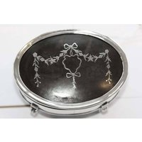 Schmuckschatulle Aus Sterlingsilber Oval von BluefishDesignStudio