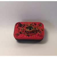 Drachen Auge Schmuckkästchen Kleine Schwarze Und Rote Fantasie von BluejayClay