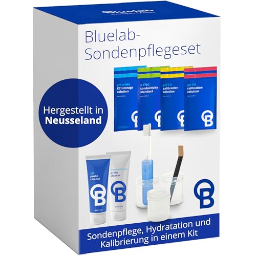 Bluelab CAREKITPHCON Probe Care Kit - pH und Leitfähigkeit (EC, TDS); Meter Reiniger Set mit Aufbewahrung & Kalibrierlösung zu Pflegen Ihre Bluelab Sonden & Stifte für Genau Garten Wasser Mess Geräte von Bluelab