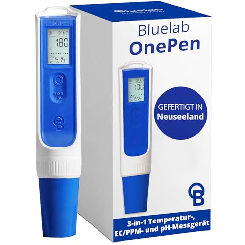 Bluelab OnePen - ein 3-in-1 Temperatur-, EC/PPM- und pH-Messgerät, blitzschnelle Messwerte - Bluetooth-Datenaustausch & In-App-Tracking - austauschbare Sonde von Bluelab