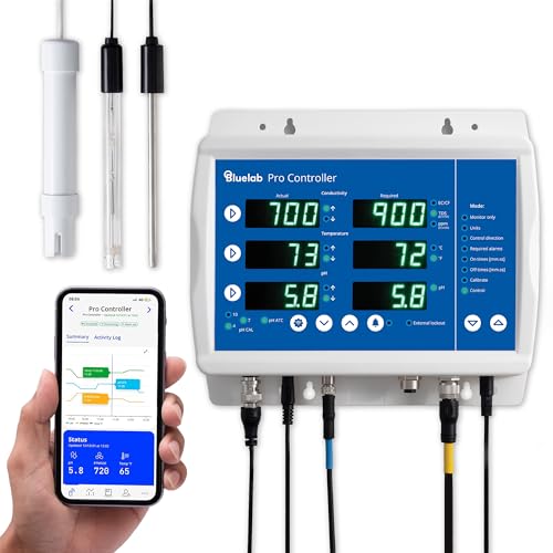 Bluelab Pro Controller Wi-Fi Fully Automated 24/7 Digital Monitor for Hydroponics Multi-Nutrient & pH Dosing with EC Temperature Probe and Edenic Remote Monitoring Essential for Agriculture Bluelab Pro Controller Wi-Fi Fully Automated 24/7 Digital Monitor for Hydroponics Multi-Nutrient & pH Dosing with EC Temperature Probe and Edenic Remote Monitoring Essential for Agriculture von Bluelab