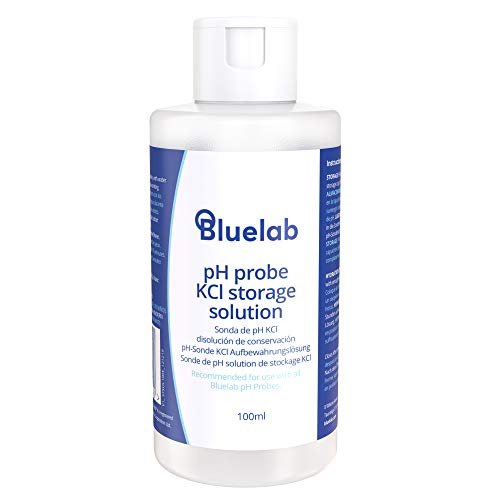 Bluelab STSOL100 KCl Aufbewahrungslösung Hydrate Ihren pH Stift, pH Sonde - 100ml; pH-Wert Messgerät Aufbewahrung Verwendet für Pflanzen Wasser, Garten Erde, Hydrokultur System und Gewächshaus Grow von Bluelab