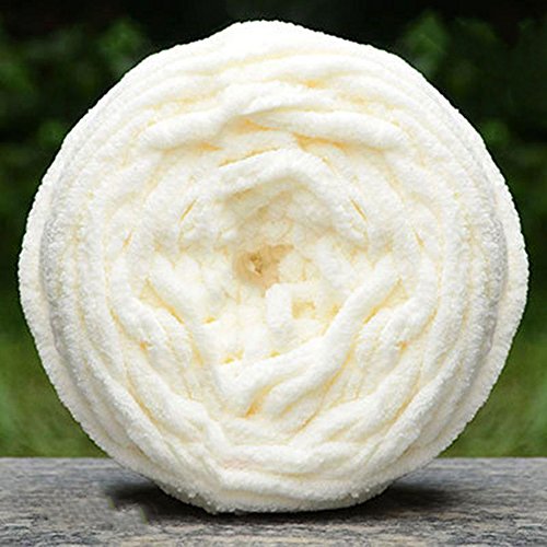 Bluelans® Strickwolle, weich, grob, Garn, Strickwolle, 100 g, erhältlich in 17 Farben. cremefarben von Bluelans
