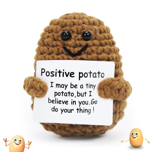 Bluelves Positive Potato Pocket Hug,Mini-Strickwolle Kartoffel Puppe,Lustige Positive Kartoffel Puppe,Beste Kreative Geschenke für Freund Freundin Familie Mutmacher Freund Patient von Bluelves