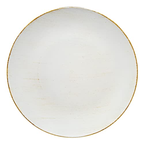 Blümelhuber Boho Deko Teller Beige Tisch Deko Tablett Rund Deko Teelichtteller Dekoteller (33 x 33 cm, 1) von Blümelhuber