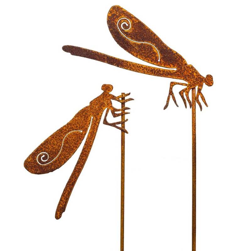 Blümelhuber Gartenstecker -Edelroststecker 2er Set Libellen (2-St) wetterfest von Blümelhuber