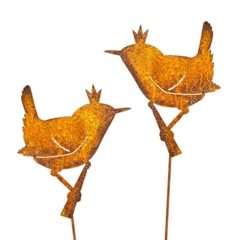 Blümelhuber Gartenstecker Rost Zaunkönig Deko Vogel 2er Set - Edelrost Gartendeko Vintage Blumenstecker aus Metall - Vogel Deko Garten Stecker - Schöne Outdoor Deko für Garten, Balkon oder Terrasse Blümelhuber Gartenstecker Rost Zaunkönig Deko Vogel 2er Set - Edelrost Gartendeko Vintage Blumenstecker aus Metall - Vogel Deko Garten Stecker - Schöne Outdoor Deko für Garten, Balkon oder Terrasse von Blümelhuber