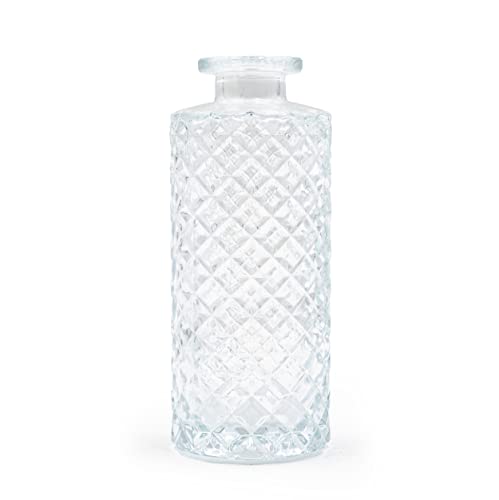 Blümelhuber Kleine Vase Glas Deko Hochzeit - Modern - Frühling - Pflanzen Trockenblumen Set (Weiß) von Blümelhuber