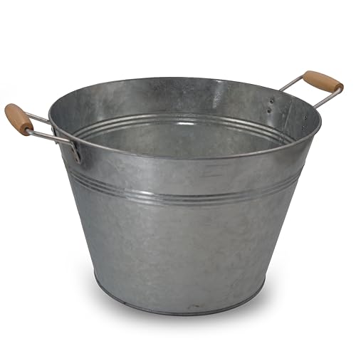 Blümelhuber Verzinkte Wanne - Große Schale zum Bepflanzen - Shabby Chic Garten Deko Draußen - Wasserwanne Miniteich Balkon Deko - Teichwanne Garten Deko Blümelhuber Verzinkte Wanne - Große Schale zum Bepflanzen - Shabby Chic Garten Deko Draußen - Wasserwanne Miniteich Balkon Deko - Teichwanne Garten Deko von Blümelhuber