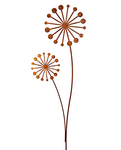 Blümelhuber - Pusteblume Gartenstecker Edelrost - Rost Deko für Garten - Pusteblume Deko Draußen - Rostige Ideen für den Garten von Blümelhuber