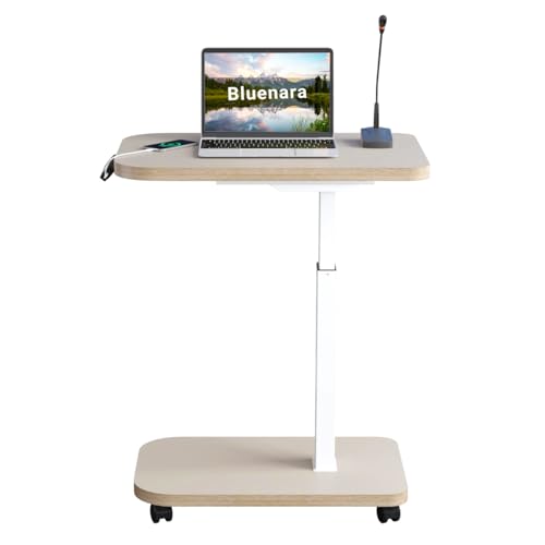 Bluenara – Höhenverstellbarer Schreibtisch elektrisch mit Rollen, 71x46 cm Stehpult mit USB-C – Höhenverstellbarer Computertisch fürs Homeoffice, Dunkelbraun Bluenara – Höhenverstellbarer Schreibtisch elektrisch mit Rollen, 71x46 cm Stehpult mit USB-C – Höhenverstellbarer Computertisch fürs Homeoffice, Dunkelbraun von Bluenara