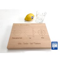 Gin Board Buche Massivholz Schneidebrett von Blueprintjim