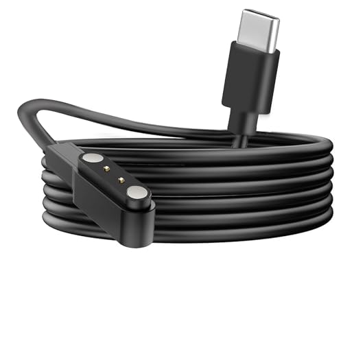 Blueshaweu Ladekabel Kompatibel mit anyloop Smartwatch Damen 1.43" R1, Kabel Ladegerät Ladestaion für anyloop R1 Smartwatch (USB C, schwarz) von Blueshaweu