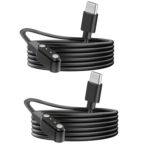 Blueshaweu Ladekabel Kompatibel mit anyloop Smartwatch Damen 1.43" R1, Kabel Ladegerät Ladestaion für anyloop R1 Smartwatch (USB C, schwarz+schwarz) von Blueshaweu