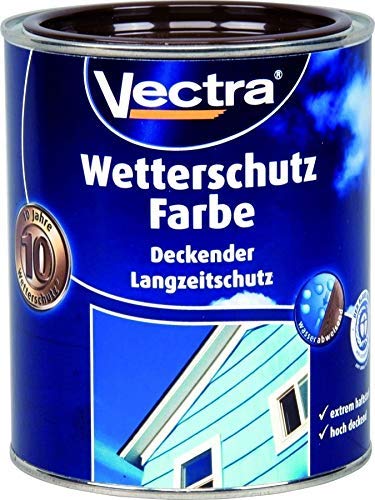 2x2,5 L Vectra Wetterschutz Farbe Seidenmatt Nussbraun 5 L von Blueshop