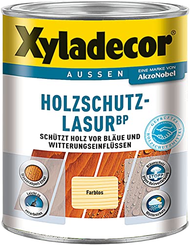 4x1 L Xyladecor Holzschutz-Lasur BP Bläueschutz Dünnschichtlasur 4 L Farbwahl, Farbe:Kastanie von Blueshop