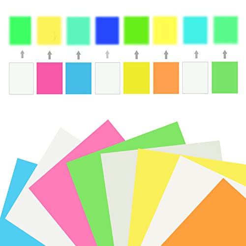 Blueshyhall 8 Stück Plotterfolie Textil Matt Neon, 30 x 25 cm Heat Transfer Vinyl Textilfolie Leuchtet Im Dunkeln, HTV Aufbügelfolie Transferpapier Textil Flexfolie Bunt Set für T-Shirts DIY Stoff Blueshyhall 8 Stück Plotterfolie Textil Matt Neon, 30 x 25 cm Heat Transfer Vinyl Textilfolie Leuchtet Im Dunkeln, HTV Aufbügelfolie Transferpapier Textil Flexfolie Bunt Set für T-Shirts DIY Stoff von Blueshyhall