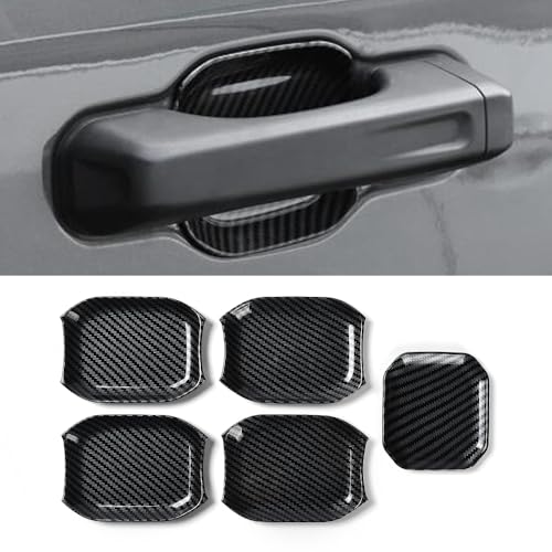 Blueshyhall Auto Türgriffschutz Kompatibel mit Wrangler JL 2018-2023, Auto Türgriff Griffmulde Schutz Abdeckungen aus ABS-Kunststoff, Car Door Bowl Protector Anti-Kratzer Aufkleber Deko (Carbon) von Blueshyhall
