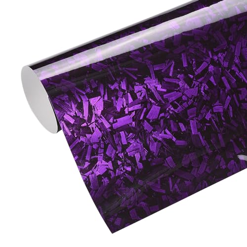 Blueshyhall Autofolie, Autofolie mit Kristall Muster Lila, Car Wrapping Folie Lila Glänzend Auto Folierung Selbstklebend Tuning Wrapping Folie Innen Außen für Auto Motorrad Fahrräd (50 x 152 cm) von Blueshyhall